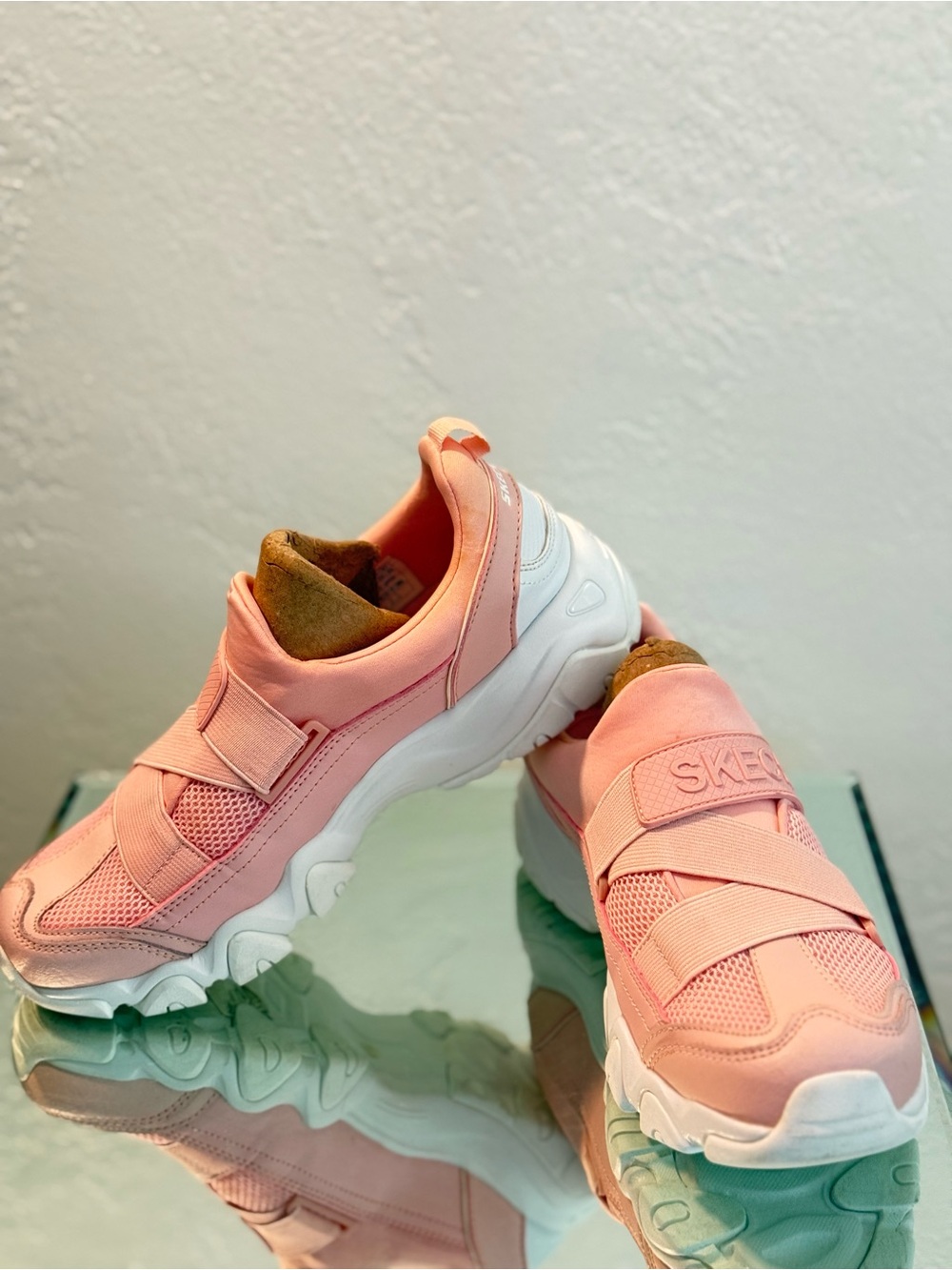 Skechers D'Lites 2 Y2K Pink Pastel Chunky Dad Shoes 8 Sneakers - Picture 4 of 10